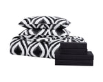 Cypress 7 Piece Bed in a Bag Comforter Set Black and White